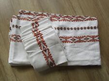 Nappe rectangulaire + 10 Serviettes de table en lin Linge décor  Basque marron