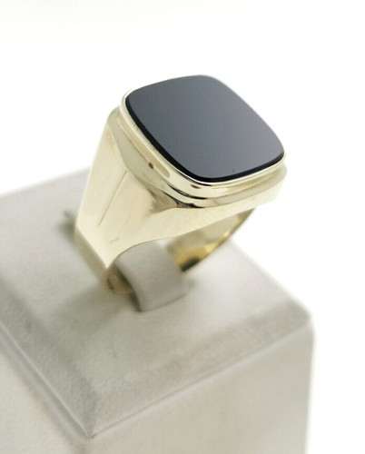 Bague chevalière homme onyx - chevalière, 8