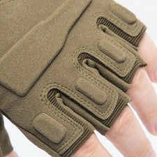 Gants tactiques demi doigt homme armée militaire combat police patrouille sans doigts