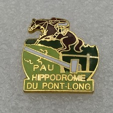 Pin's HIPPISME-Hippodrome du Pont-Long-Cheval Obstacle-Livraison gratuite-P1H6