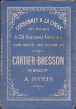 DEPLIANT MERCERIE CARTIER-BRESSON COTON AU ROCHET AVEC 3 MODELES DIFFERENTS