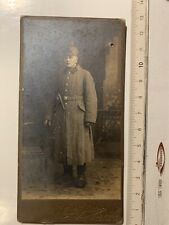 Allemagne 1914 Photo Cdv Feldgrau Casque A Pointe Reichsrevolver M79 Long
