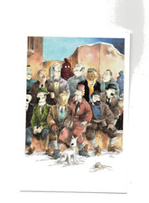 Carte postale. TINTIN.   La famille Tintin. Pastiche par Pascal SOMON