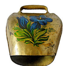 Ancienne cloche métal doré