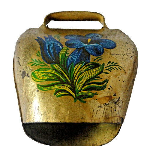 Ancienne cloche métal doré