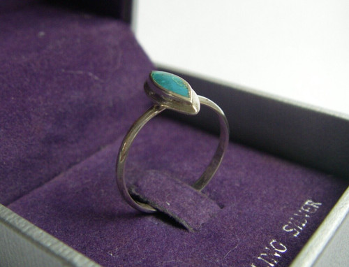 Bague sertie turquoise argent - turquoise,