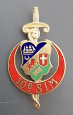 Insigne 10° SIM Alger 59mm Section Infirmiers Militaires Service Santé ORIGINAL