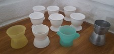 VINTAGE LOT DE COQUETIERS EN PLASTIQUE ET ALU