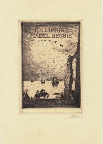Exlibris bookplate radierung - exlibris,