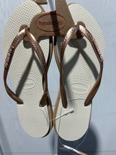 Havaianas Slim Point Rose Gold/Beige Tongs Sandales Femmes Tailles 35/36-41/42