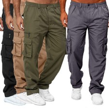 Pantalon De Travail Décontracté Pour Hommes Ample Cargo Combat 6 Poches /