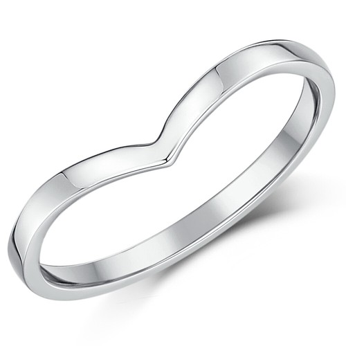 5mm 18ct blanc incurvé - 18ct,
