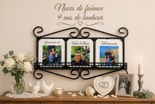 Etagère en fer forgé avec 3