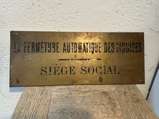 Plaque laiton siège - plaque,