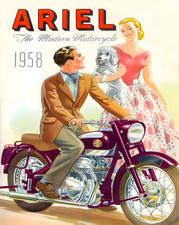 Affiche ancienne moto Ariel