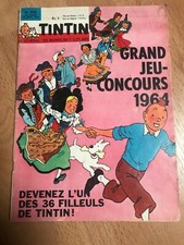 journal tintin 810 France (1964)  couv Hergé BD ancienne avec chèque tintin TBE