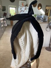 chapeau bibi turban velours années 40 modiste