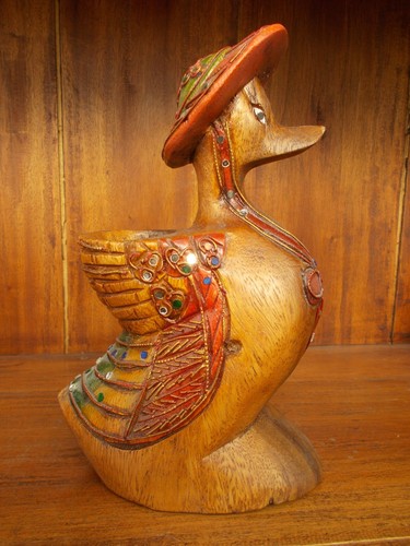 Canard bois massif - canard, sculpte