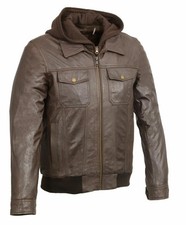 Blouson bomber homme en cuir