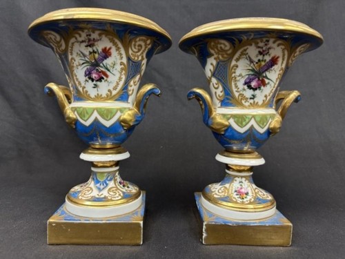 Pair double handled sevres - double,