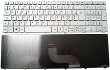 Clavier Français AZERTY pour portable PACKARD BELL Easynote TK85 Blanc