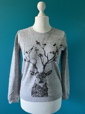 Pull Bizzbee 🫎 Gris Élan Branche Fleur 🫎 Taille M