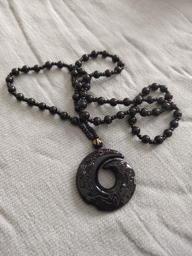 Collier obsidienne noir - obsidienne,