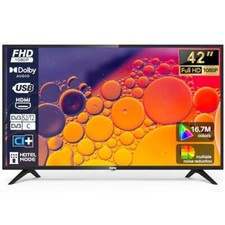 TuTu TV 42 Pouces (107 cm) LED Full HD Télévision avec Triple Tuner (DVB-C / T2 