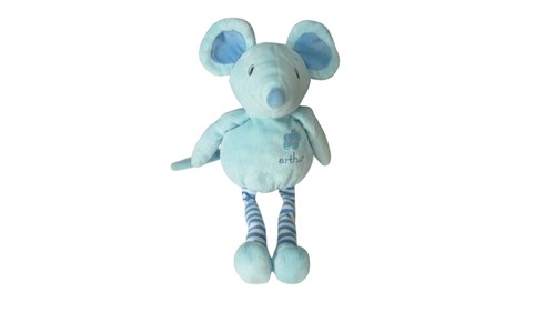 Peluche souris bleu arthur - souris,