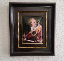 Grand cadre émaux sur cuivre Limoges Inspiration Fragonard signé P. Bonnet XXème