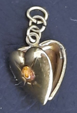MINI MEDAILLON CŒUR DORE VINTAGE PENDENTIF FORME DE CŒUR GRAVE 
