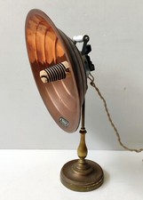 ANCIEN CHAUFFAGE THERMOR  BRONZE ET CUIVRE POIGNEE FAIENCE DECO INDUSTRIEL 1940