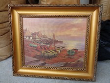 ANCIEN CADRE EN BOIS STUC DORE platre vieux encadrement 