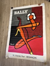 Affiche Poster Original Bally Girl Woman Villemot Chaussures Shoes Femme Heel