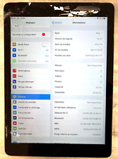 Apple iPad Air 1 - 9.7 WIFI+CELLULAIRE A1475 32GO GRIS SIDERAL - VITRE CASSÉE