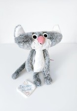 Peluche/Doudou Chaplapla Chat Gris Blanc 35cm L'école Des Loisirs - Moulin Roty