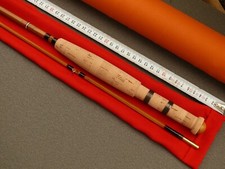 Pêche CANNE à MOUCHE 7'7p en Bambou Refendu Fly rod fishing cane Bamboo split