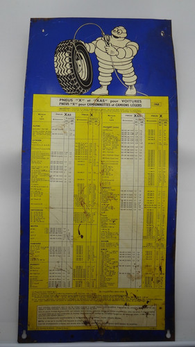 Michelin 1968 plaque - michelin, tole