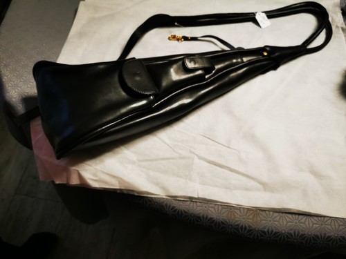 Sacoche poitrine cuir noir - cuir,