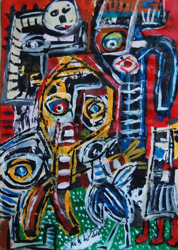 Art brut sur - 42x49,4, cm