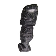 statue Sculpture Tiki En Pierre noire. Figurine Statuette Tahiti Polynésie  Art
