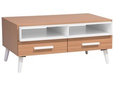 Beliani - Table Basse - Alloa - en MDF, Marron et Blanc