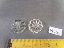pampilles de lustre (lot de 4) en verre forme marguerite Ø 20 mm (réf M12 )