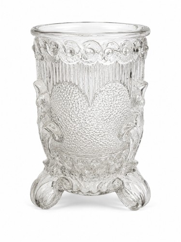 Gobelet ancien verre moulé - en,
