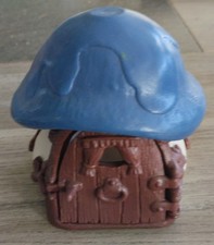 Figurine Maison Schtroumpf Maison Blanche et Toit Bleu Peyo Schleich 1978