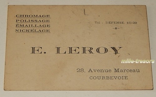 Ancienne carte visite - carte,