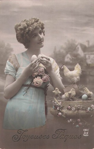 Paques femme elegante oeufs - femme,
