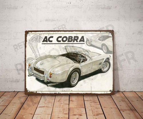 Plaque métal vintage - ac, cobra
