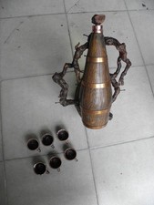  wood bottle spirit BURDEN'S wooden vintage old country table Dinner stand old