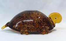 C 1970 originale tortue Ambre  Murano Art glass design 25cm1315g très déco Amber